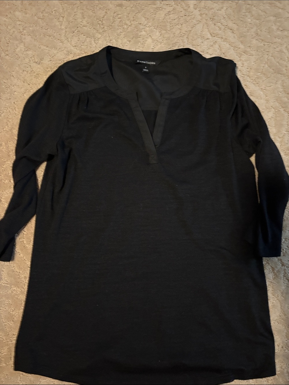 41 Hawthorn Black V-Neck Long Sleeve Tunic